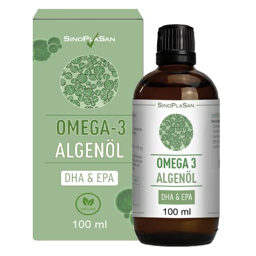 Omega 3 Algenöl, 998mg DHA & 535mg EPA pro 2.5ml, vegan, JETZT MIT TROPFER & allen ANALYSEN, 100 ml