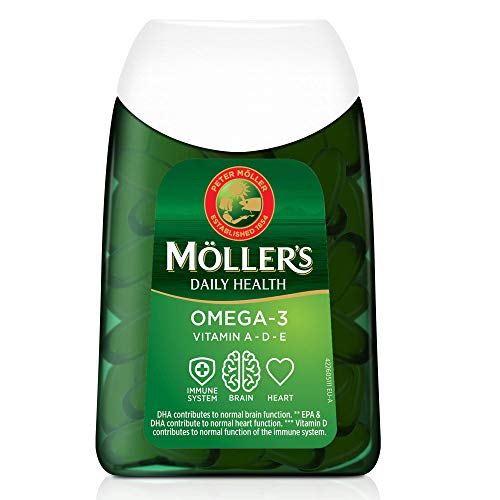 Moller’s ® | Omega 3 Kapseln | Fischöl | Skandinavische Omega-3 Nahrungsergänzungsmittel mit EPA, DHA, Vitamin A, D und E | 166 Jahre alte Marke | Gesundheit für jeden Tag | 112 omega-3 kapseln