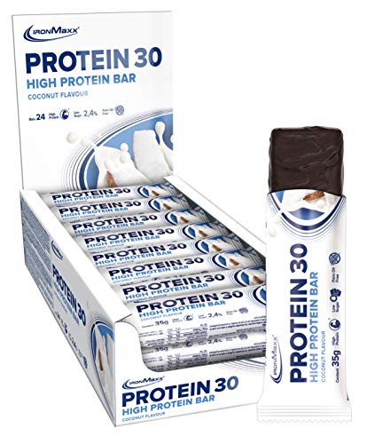 IronMaxx Protein 30 Proteinriegel, Geschmack Kokosnuss, 24x 35 g (24er Pack)