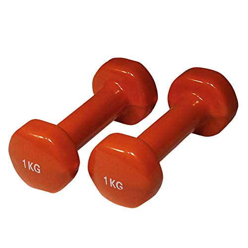 Yate Paar Neopren Fitness Hanteln 0,5kg - 4kg Gymnastikhanteln Kurzhanteln (1kg orange)