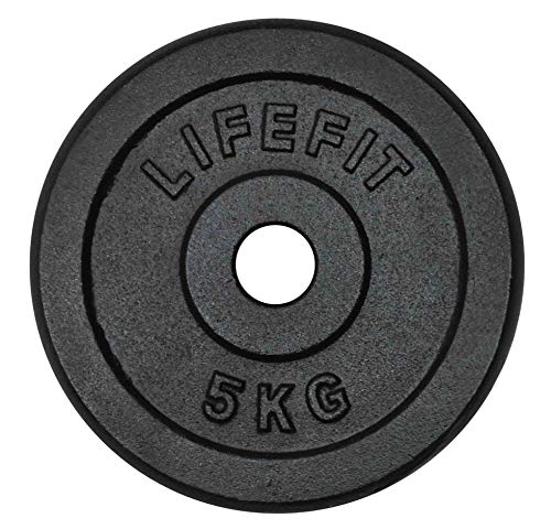 LIFEFIT Hantelscheiben, schwarz, 5 kg