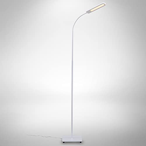 B.K.Licht - LED Stehlampe weiß - LED Stehleuchte dimmbar - Touch Steuerung - Farbtemperaturen 3.000K-6.500K