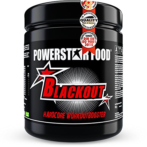 POWERSTAR FOOD Blackout Booster | 600g | Pre Workout Trainingsbooster | Deutsche Herstellung | Juicy Orange