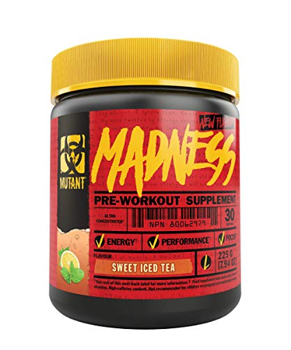 Mutant Madness – Definiert den Pre-Workout-Booster neu und bietet eine komplett neue Erfahrung!! Exklusiv für hoch intensive Workouts entwickelt Süßer Eistee (1 x 225 g)