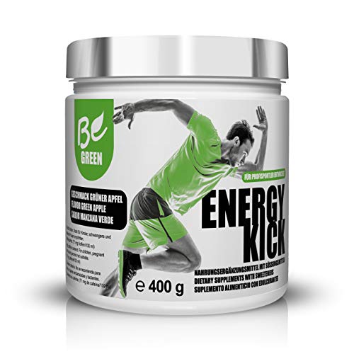 BeGreen Energy Kick | Premium Pre-Workout-Booster ohne Zuckerzusatz für vollen Fokus und pure Leitung | langanhaltend, ohne Ups and Downs | entwickelt für den Profisport | 100% vegan | Made in Germany