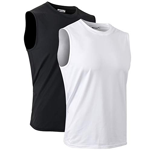 MeetHoo Herren Tank Top, Muskelshirts Tankshirt Ärmellose Shirt Achselshirt Schnelltrocknendes Unterhemd Gym Running für Männer
