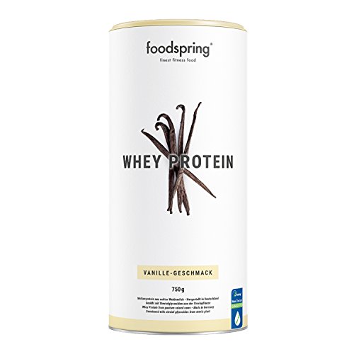 foodspring Whey Protein Pulver, 750g, Vanille, Eiweißpulver zum Muskelaufbau