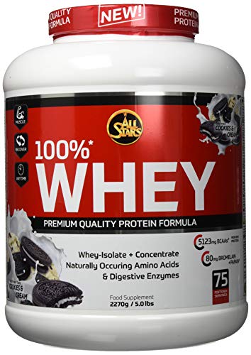 All Stars 100% Whey Protein, Cookies & Cream, 1er Pack (1 x 2270 g)